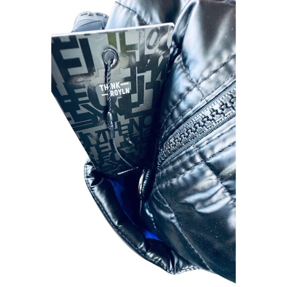 Think Royln Jr. Jetset Wingman Black Tote Bag With Zipper & Dual Handles - Picture 5 of 16